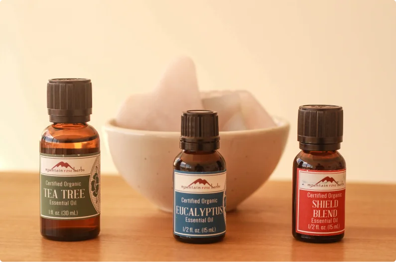 Essential oils for massage.